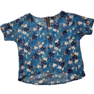 Sheer Zipper Back Top